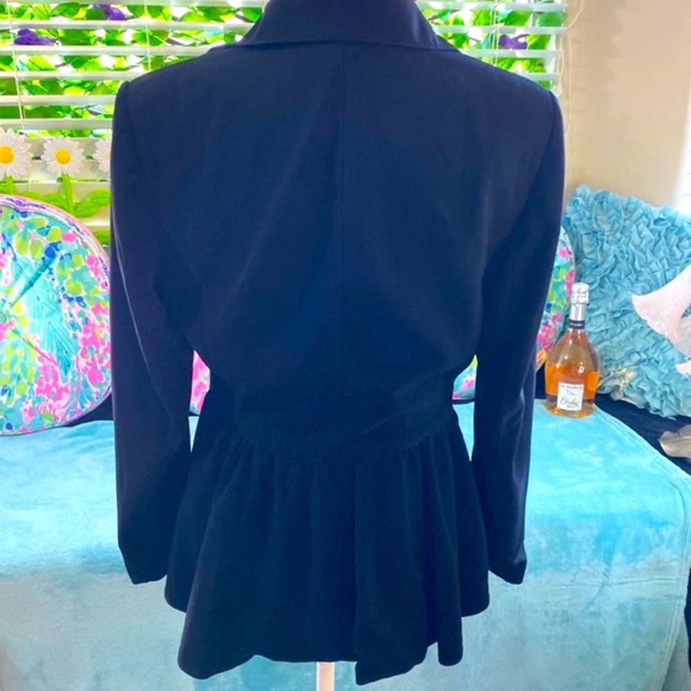 Donna Gray black zipper jacket with gathered back 🎁